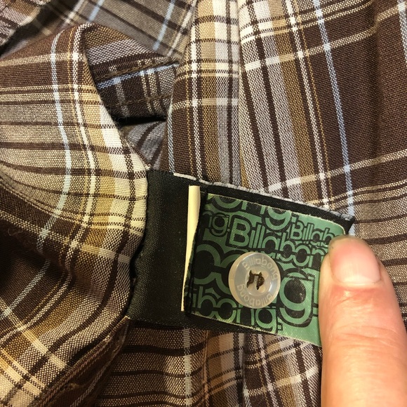 Billabong Mens Button down Plaid shirt Slim fit Large - Picture 7 of 9